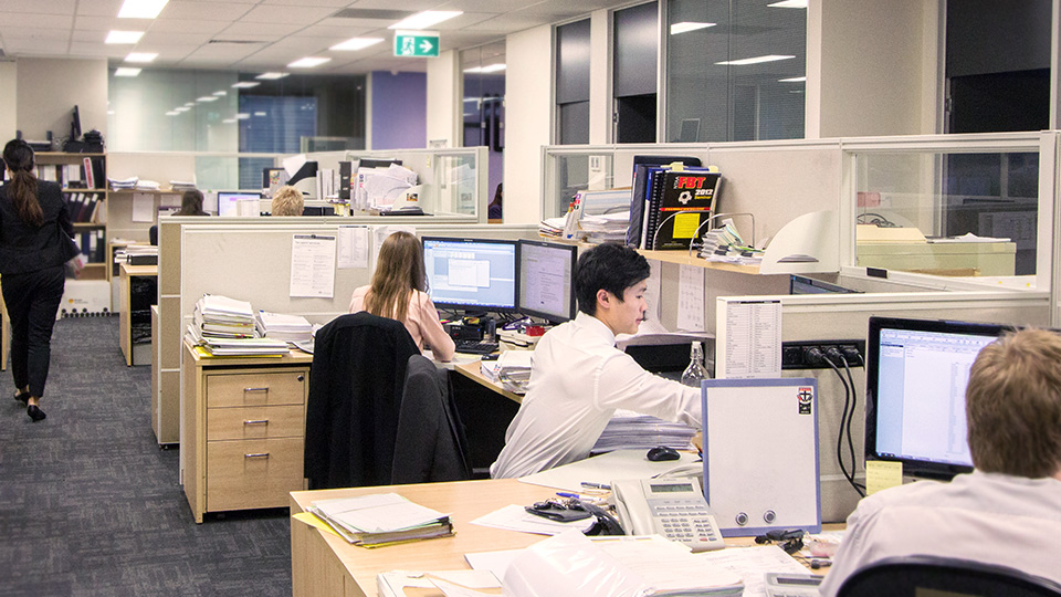 LDB Group working hard in the office